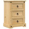 vidaXL Bedside Cabinet "Corona" 45x35x64 cm Solid Wood Pine