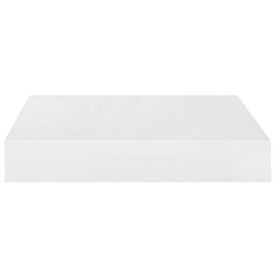 vidaXL Floating Wall Shelf High Gloss White 23x23.5x3.8 cm MDF