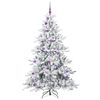 vidaXL Artificial Hinged Christmas Tree with 300 LEDs 180 cm PVC