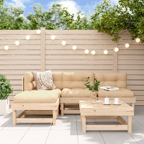vidaXL 5 Piece Garden Lounge Set Solid Wood Pine