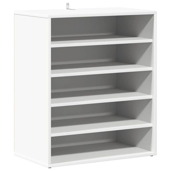 vidaXL Shoe Cabinet White 60x35x70 cm Engineered Wood