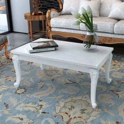vidaXL Coffee Table 100x60x42 cm High Gloss White