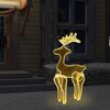 vidaXL Reindeer Christmas Decoration with Mesh 306 LEDs 60x24x89cm