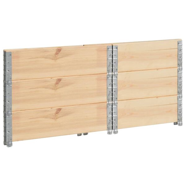 vidaXL Pallet Collars 3 pcs 60x80 cm Solid Pine Wood