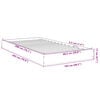 vidaXL Bed Frame without Mattress White 100x200 cm Engineered Wood