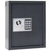 vidaXL Digital Safe with Lock Dark grey 30 x 10 x 36.5 cm Steel