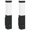 vidaXL Outdoor Wall Light 2 pcs Black 10.5 x 6 x 33 cm