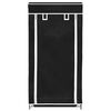 Fabric Shoe Cabinet with Cover 58 x 28 x 106 cm Black