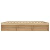 vidaXL Bed Frame without Mattress Sonoma Oak 200x200 cm