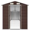 vidaXL Garden Shed Brown 191x980x198 cm Galvanised Steel