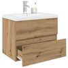 vidaXL Sink Cabinet with Built-in Basin and Faucet Artisan Oak