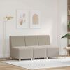 vidaXL Modular Sofa Unit Armless 3 pcs Light Grey 55 x 74 x 82 cm