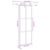 vidaXL Sliding Door with Hardware Set 76x205 cm Tempered Glass&Aluminium