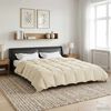 vidaXL Full Year Duvet Quilted Cream 200 x 220 cm Microfiber