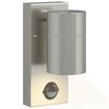 vidaXL Outdoor Wall Light Silver 6.5 x 10.5 x 16 cm