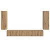 vidaXL Wall-mounted 4 pcs Artisan Oak