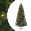vidaXL Artificial Christmas Tree with 300 LEDs Green 210 cm PE and PVC