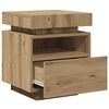 vidaXL Bedside Cabinets with LED Lights 2 pcs Artisan Oak 40x39x48.5 cm
