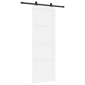 vidaXL Sliding Door ORKDAL White 83 x 232 cm Solid Pine Wood