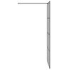 vidaXL Walk-in Shower Wall Black 100 x 195 cm Tempered Glass