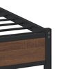 vidaXL Metal Bed Frame without Mattress Brown Oak 107x203 cm