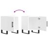 vidaXL Bedside Cabinet High Gloss White 40x40x50 cm Engineered Wood