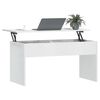 vidaXL Coffee Table High Gloss White 102x50.5x52.5 cm Engineered Wood