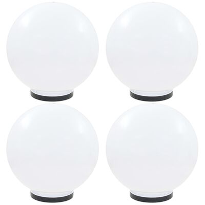 vidaXL LED Bowl Lamps 4 pcs Spherical 40 cm PMMA