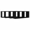 vidaXL Wall Cube Shelf 4 pcs Black 60x15x23 cm Engineered Wood