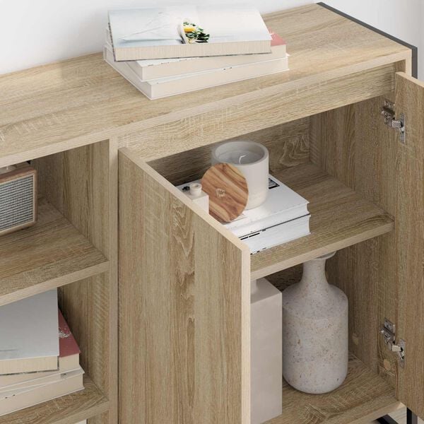 vidaXL Side Cabinet Sonoma 96.5 x 30 x 75 cm Engineered Wood