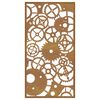 vidaXL Garden Wall Decoration 105x55 cm Corten Steel Gear Wheel Design