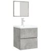 vidaXL Bathroom Sink Cabinet with Basin and Mirror Concrete Grey