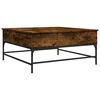vidaXL Coffee Table Smoked Oak 95x95x45 cm Engineered Wood and Metal