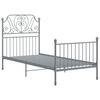 vidaXL Bed Frame without Mattress Grey Metal 100x200 cm