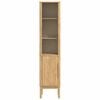 vidaXL Bathroom Tall Cabinet FLORO Wax Brown 35 x 30 x 160 cm