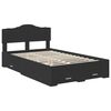 vidaXL Bed Frame with Headboard Black 120 x 200 cm Engineered Wood