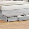vidaXL Bed Drawers Grey Sonoma 150 x 36.5 x 16.5 cm Engineered Wood