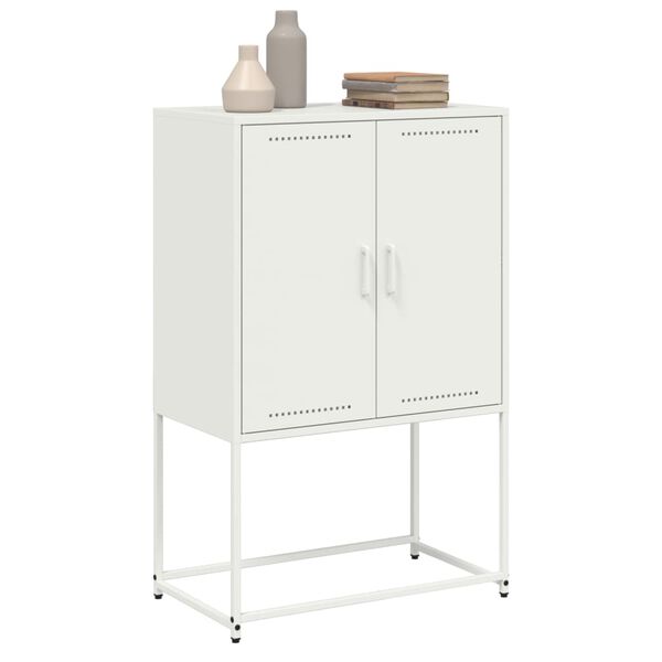 vidaXL Highboard White 68.5x38.5x107 cm Steel