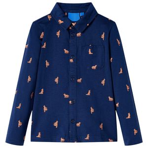 vidaXL Kids' Shirt Navy 104