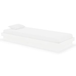 vidaXL Bed Frame without Mattress White Solid Wood Small Single