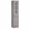 vidaXL Highboard Grey Sonoma 34,5x34x180 cm Engineered Wood