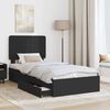 vidaXL Storage Bed with Headboard Black 75 x 190 cm Engineered Wood