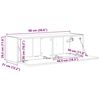 vidaXL TV Wall Cabinet Old Wood 98 x 31 x 29.5 cm Engineered Wood