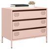 vidaXL Sideboard Pink 68x39x58.5 cm Cold-rolled Steel