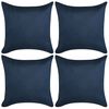vidaXL Cushion Covers 4 pcs 80x80 cm Polyester Faux Suede Navy