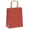 vidaXL Paper Bags 250 pcs with Handles Red 18x8x22 cm