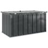 vidaXL Garden Storage Box Black 101 x 56.5 x 50 cm Steel