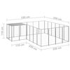 vidaXL Dog Kennel Silver 8.47 m² Steel