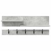 vidaXL Wall-Mounted Coat Rack with Shelf Concrete Grey 90 x 15 x 36 cm