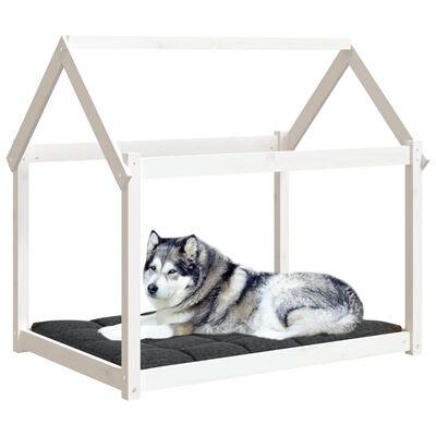 vidaXL Dog Bed White 111x80x100 cm Solid Wood Pine